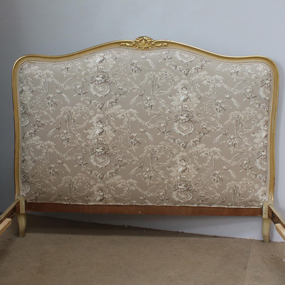French Antique Upholstered Bed WK120