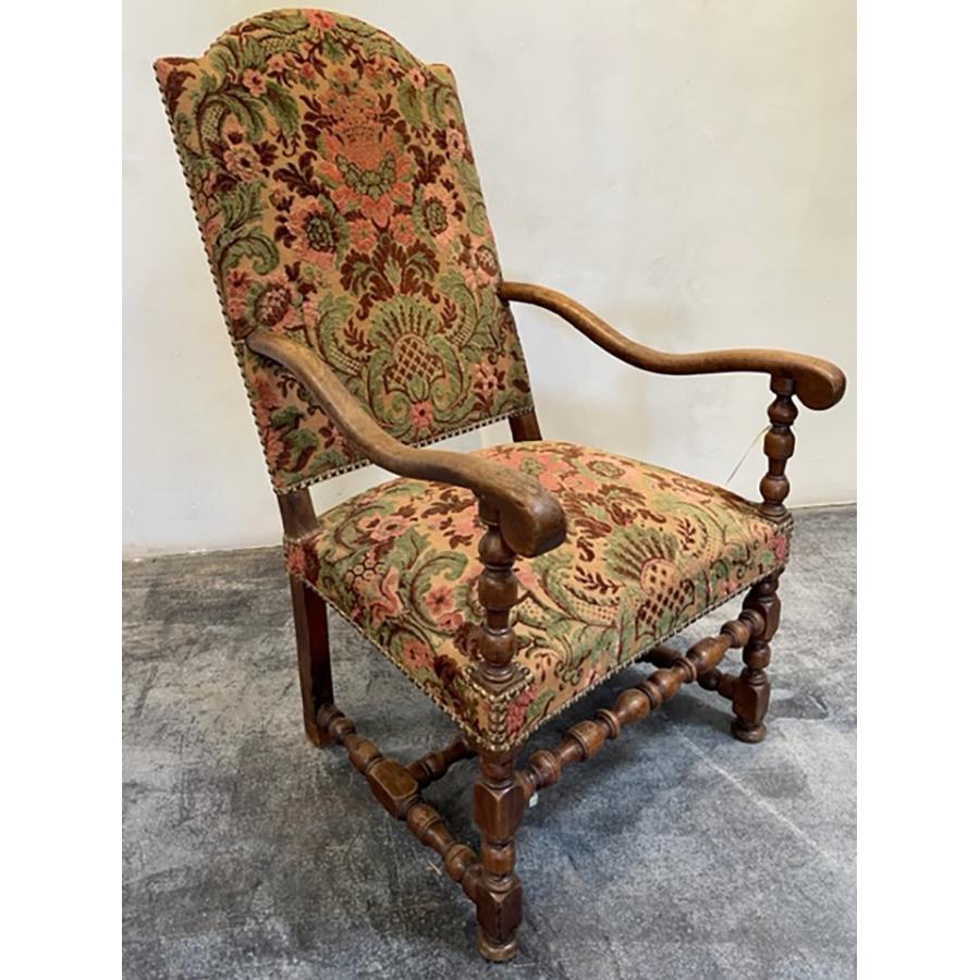 Antique Upholstered Chair, Early 18th Century, FR-0056 In Good Condition For Sale In Scottsdale, AZ