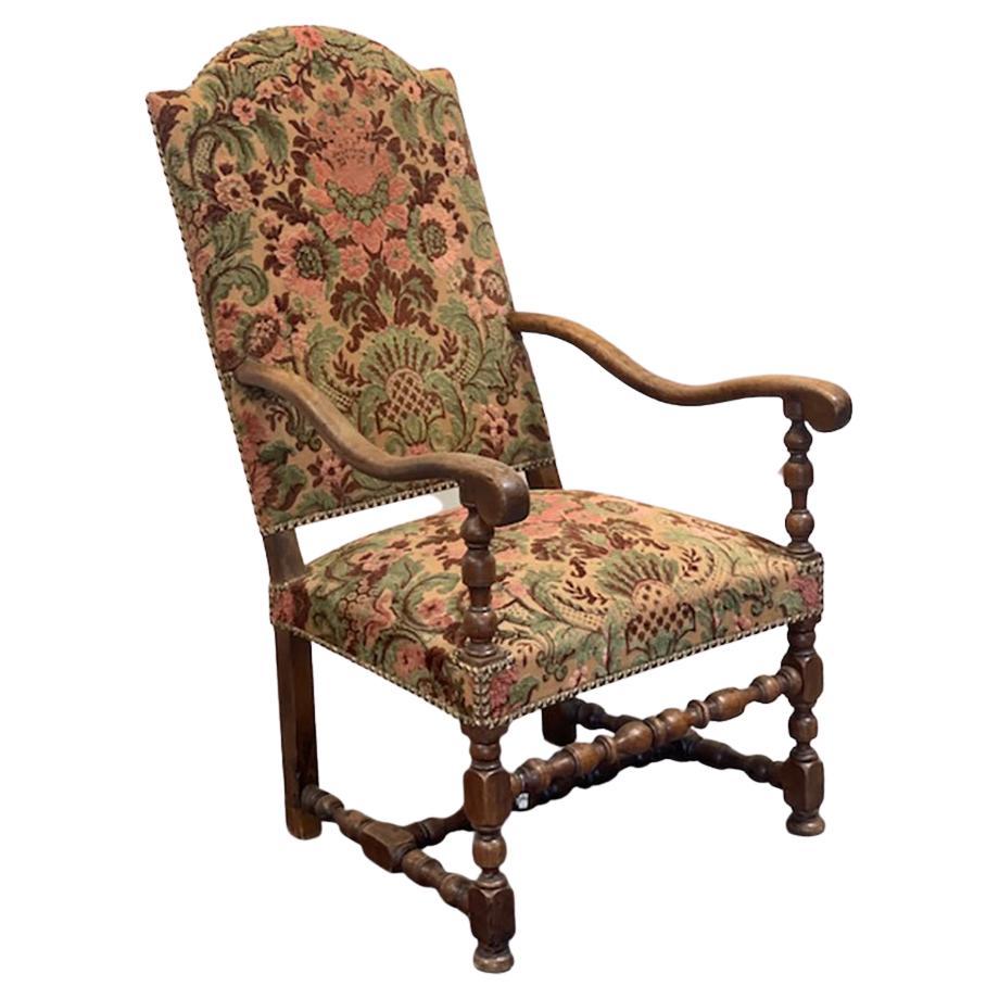 Fauteuil ancien tapissé, début du XVIIIe siècle, FR-0056 en vente