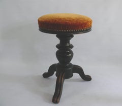 Antique Upholstered Piano Chair from France, circa 1880