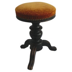 Antique Upholstered Piano Chair from France, circa 1880