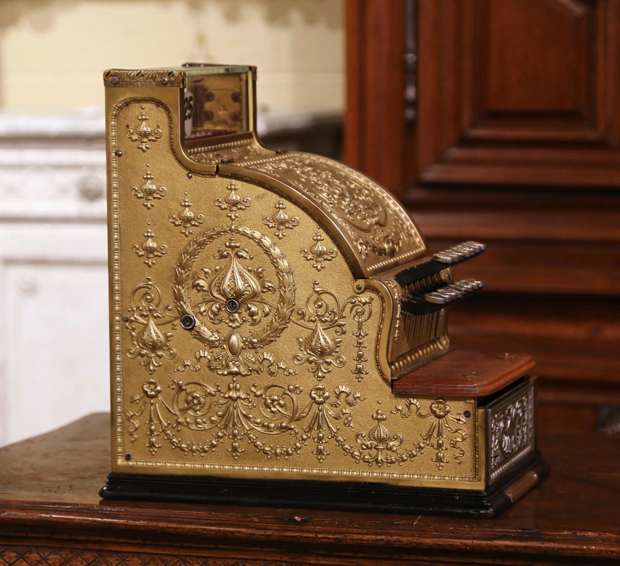 Antique US Nickel and Bronze National Cash Register 1344387 circa 1915 4