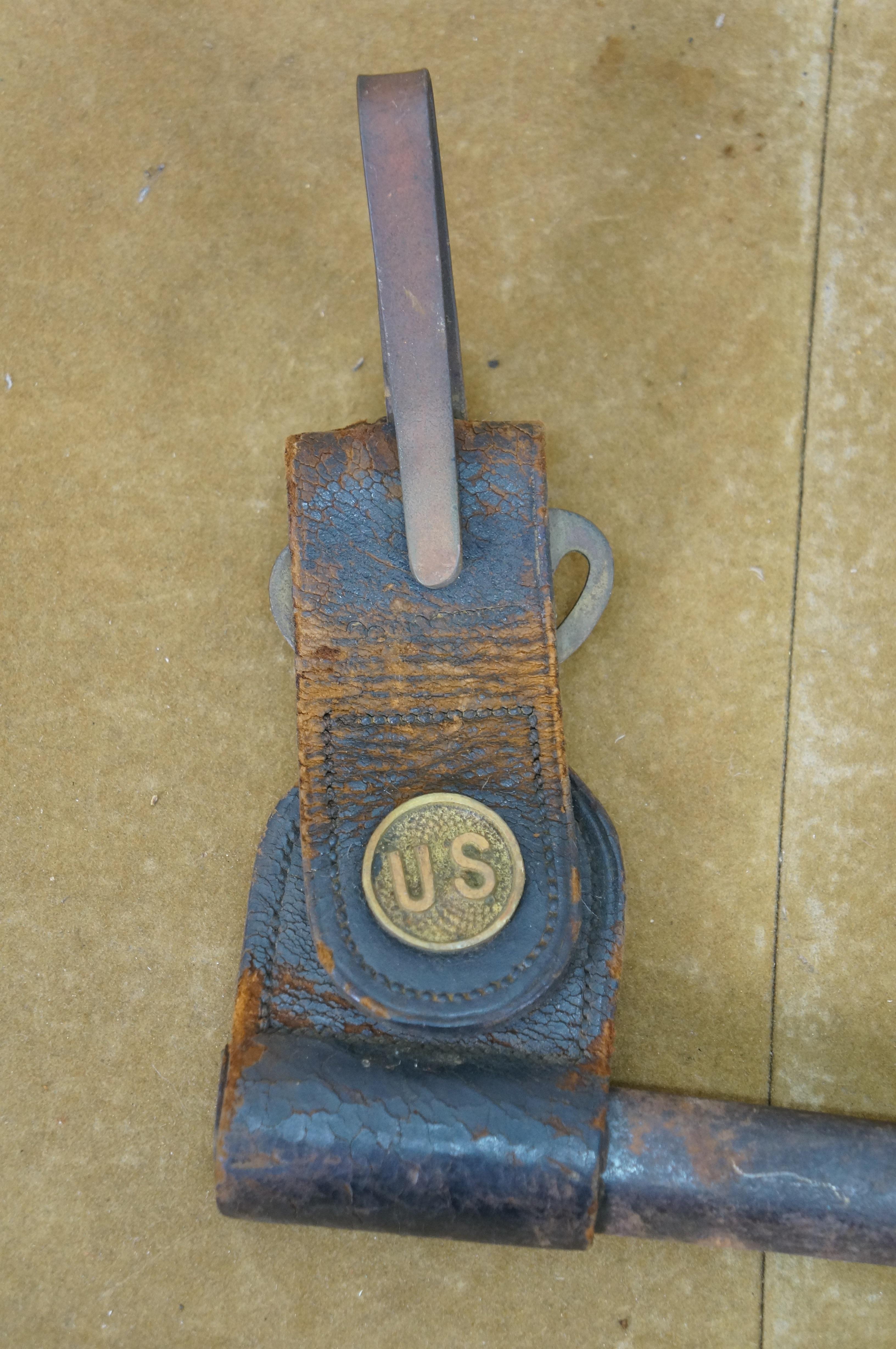 Vaina de bayoneta para fusil Trapdoor Springfield M1873 antiguo 21,5