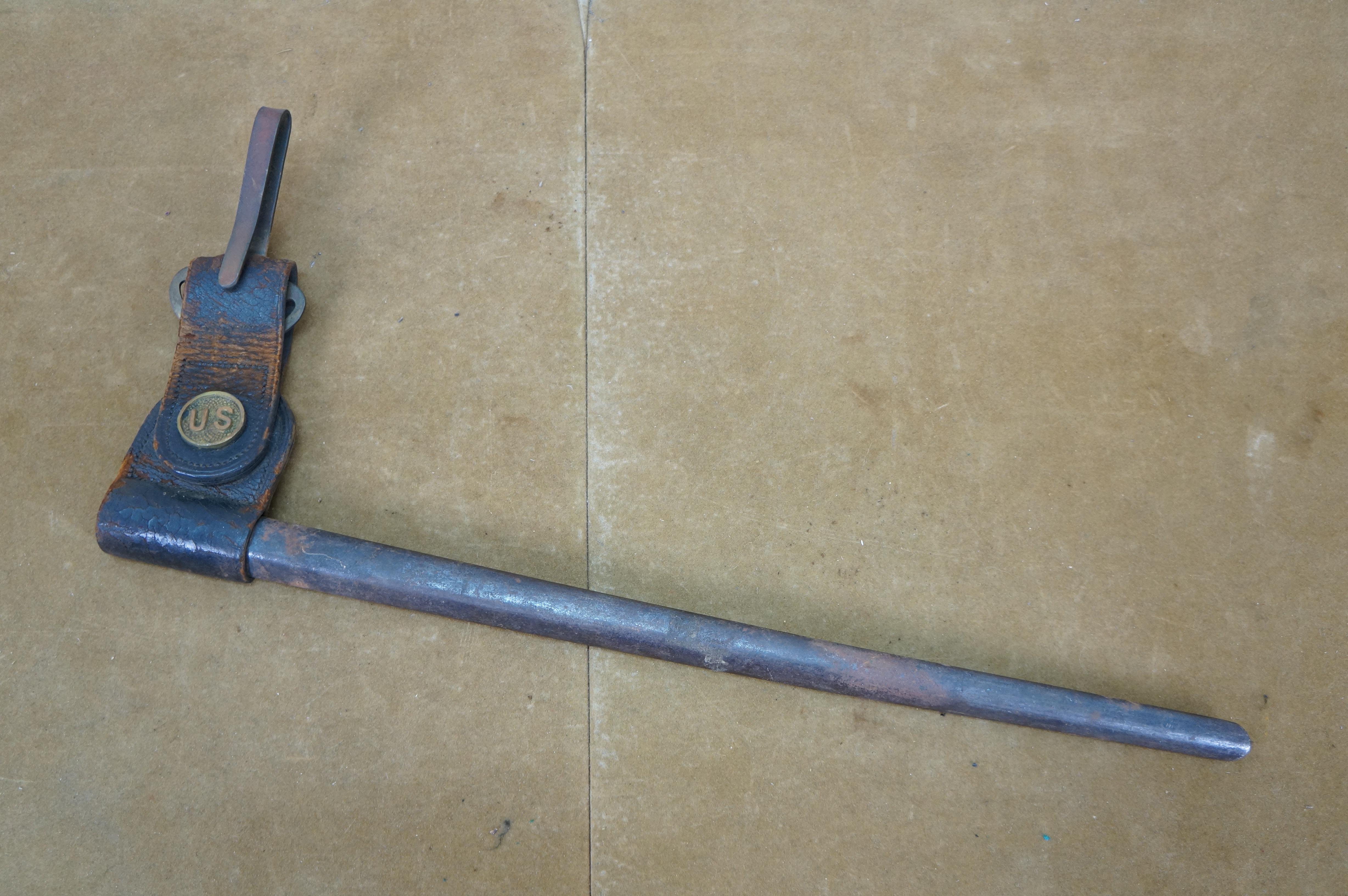 Vaina de bayoneta para fusil Trapdoor Springfield M1873 antiguo 21,5