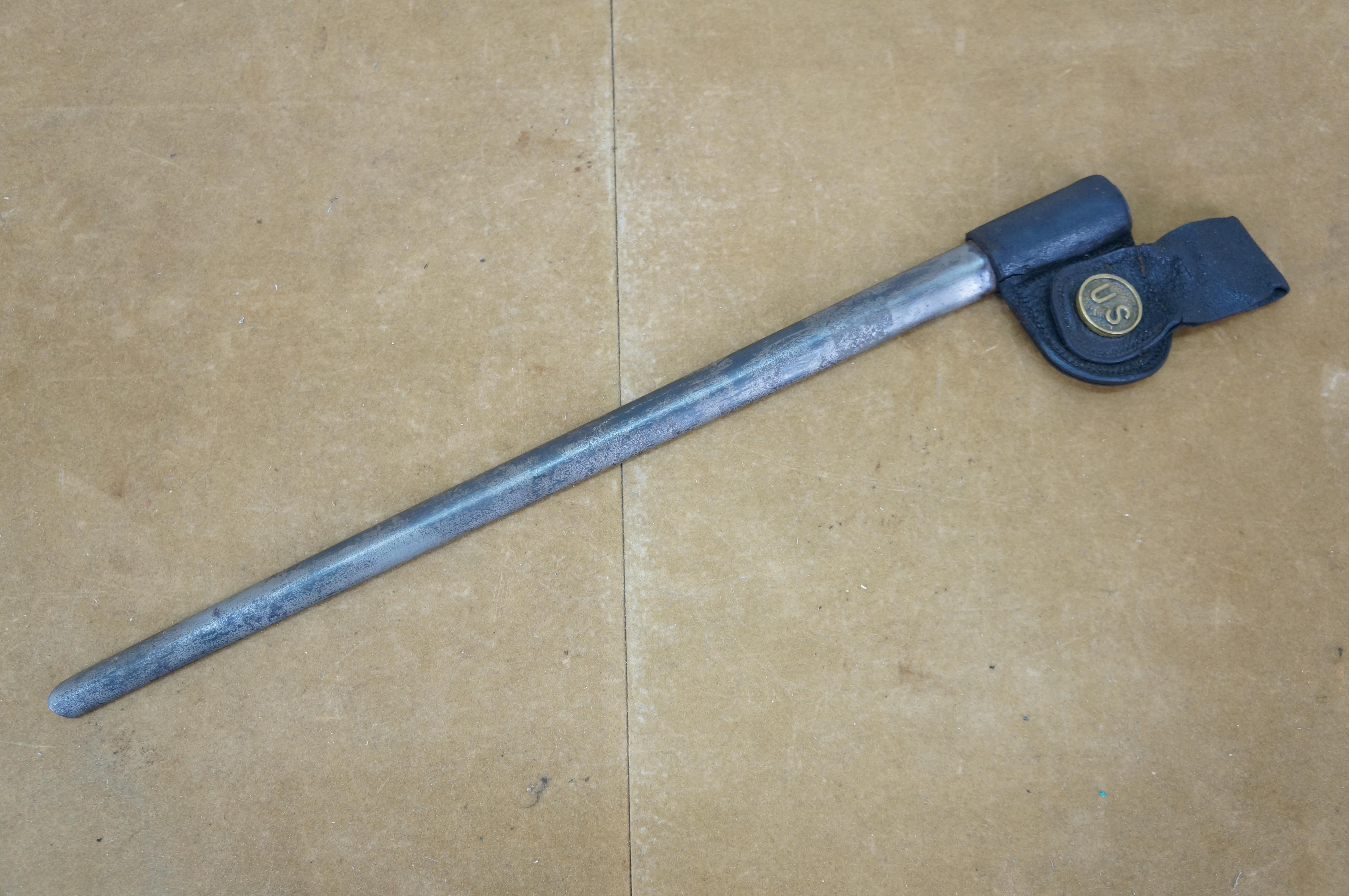 Antigua vaina de bayoneta para fusil US Trapdoor Springfield M1873 22