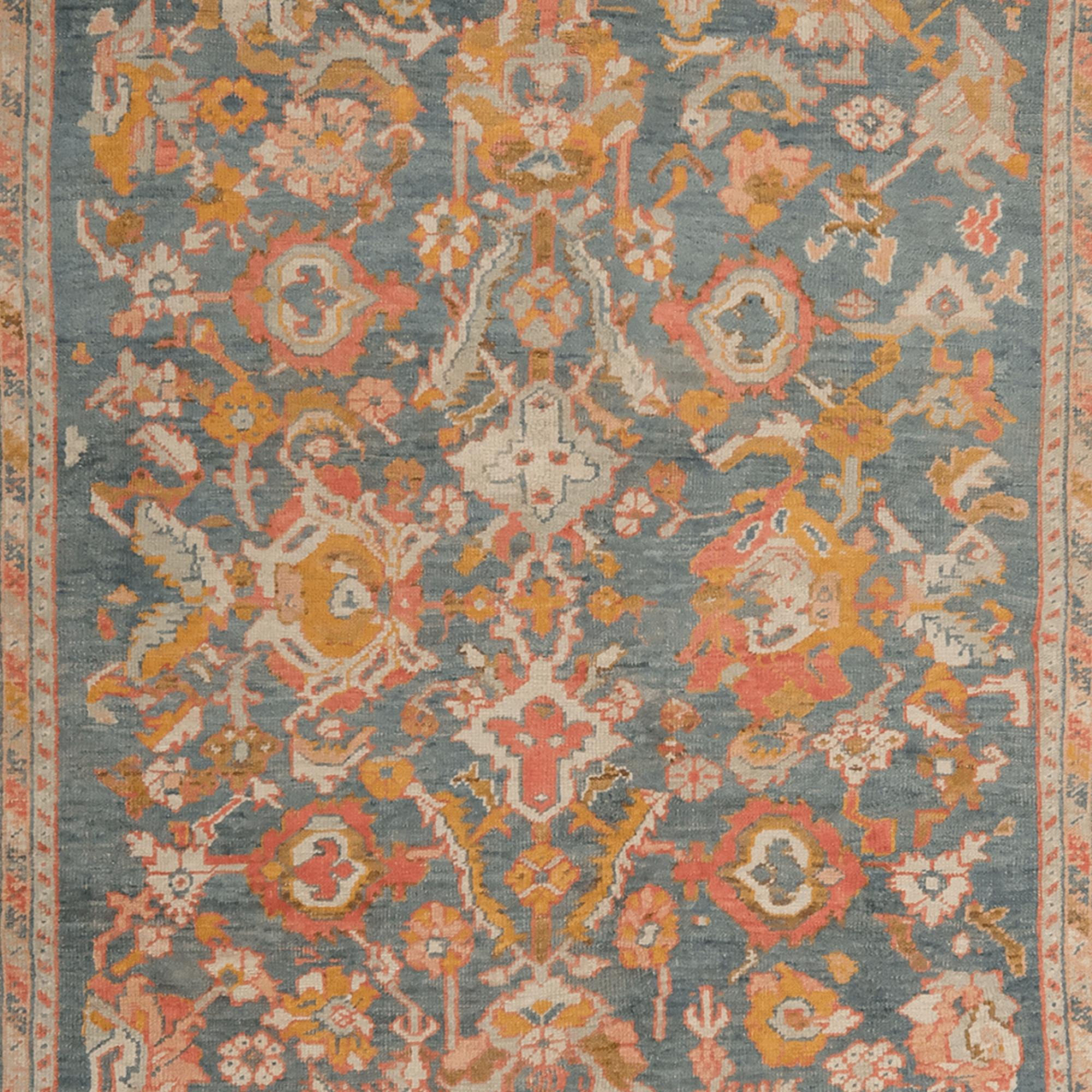 Tessuto a mano Tappeto antico Ushak - Fine del XIX secolo (1880-1900 circa) in vendita