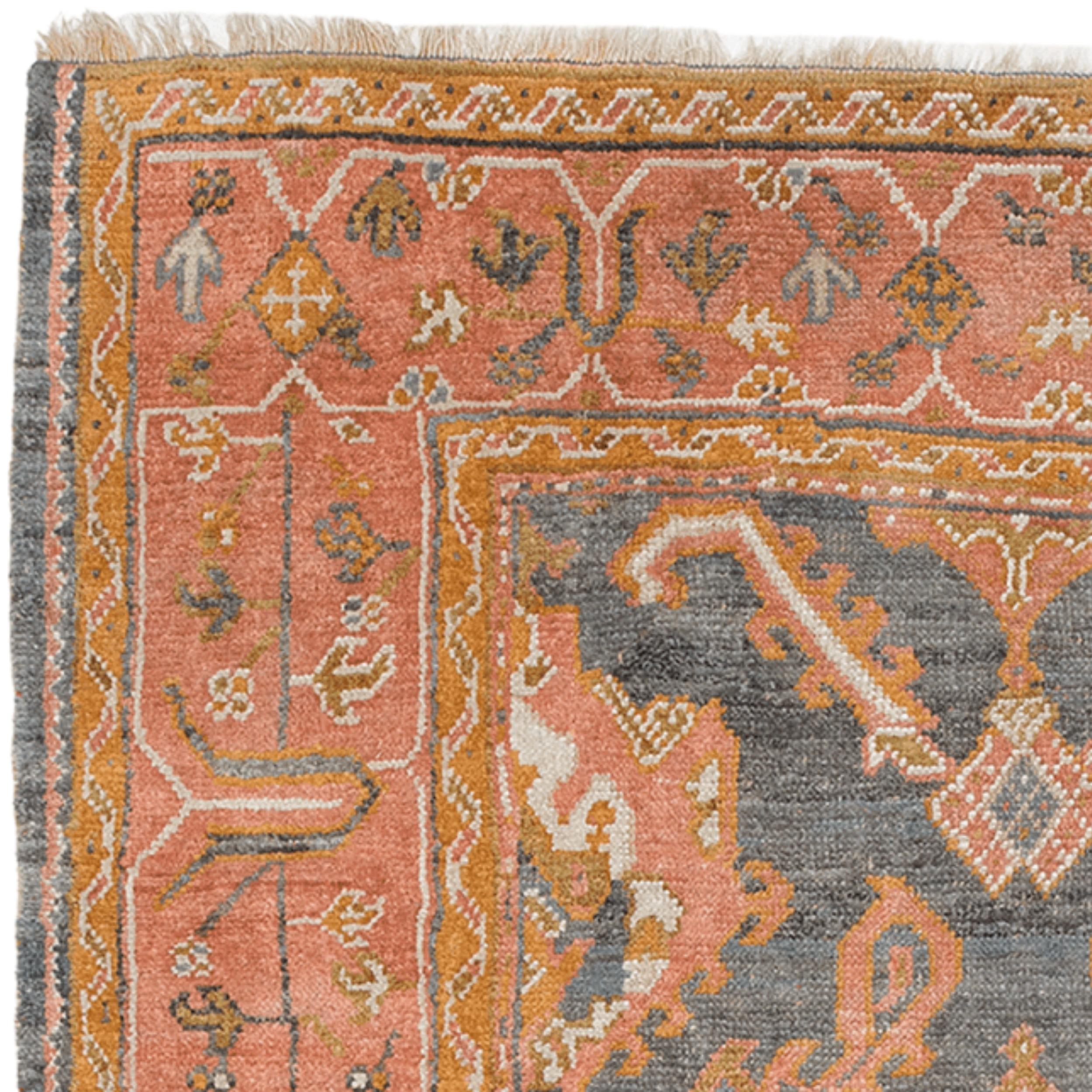 XIXe siècle Tapis ancien d'Ushak - Fin du 19e siècle en vente