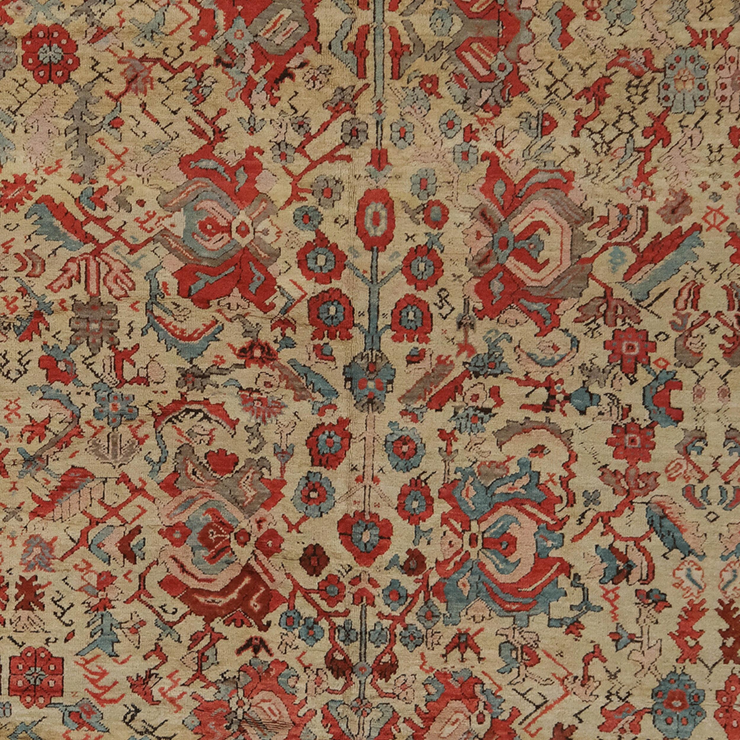 Turc Tapis ancien d'Ushak - Tapis d'Ushak de la fin du 19ème siècle en vente