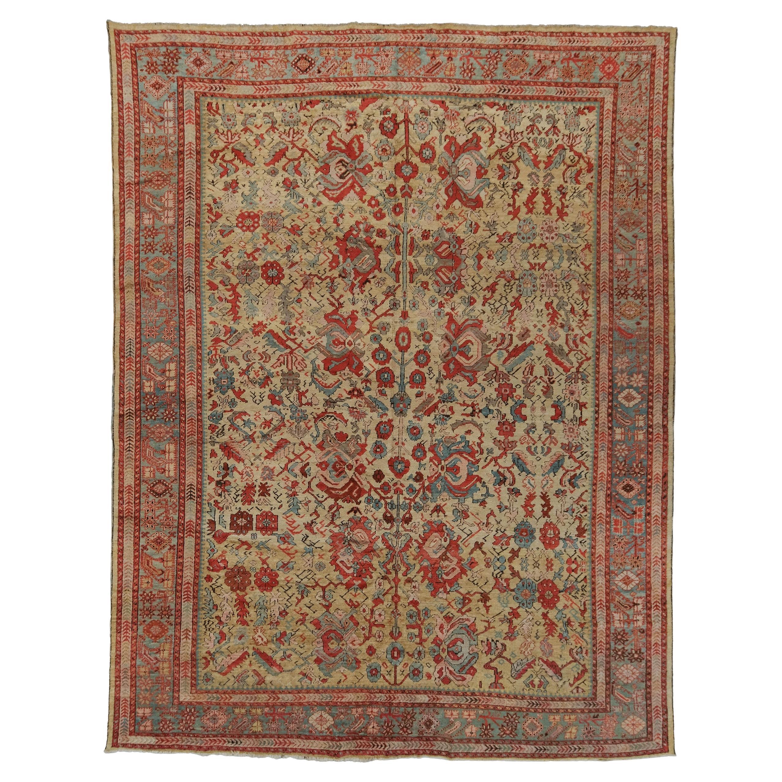 Antique Ushak Carpet - Late of 19th Century Ushak Carpet