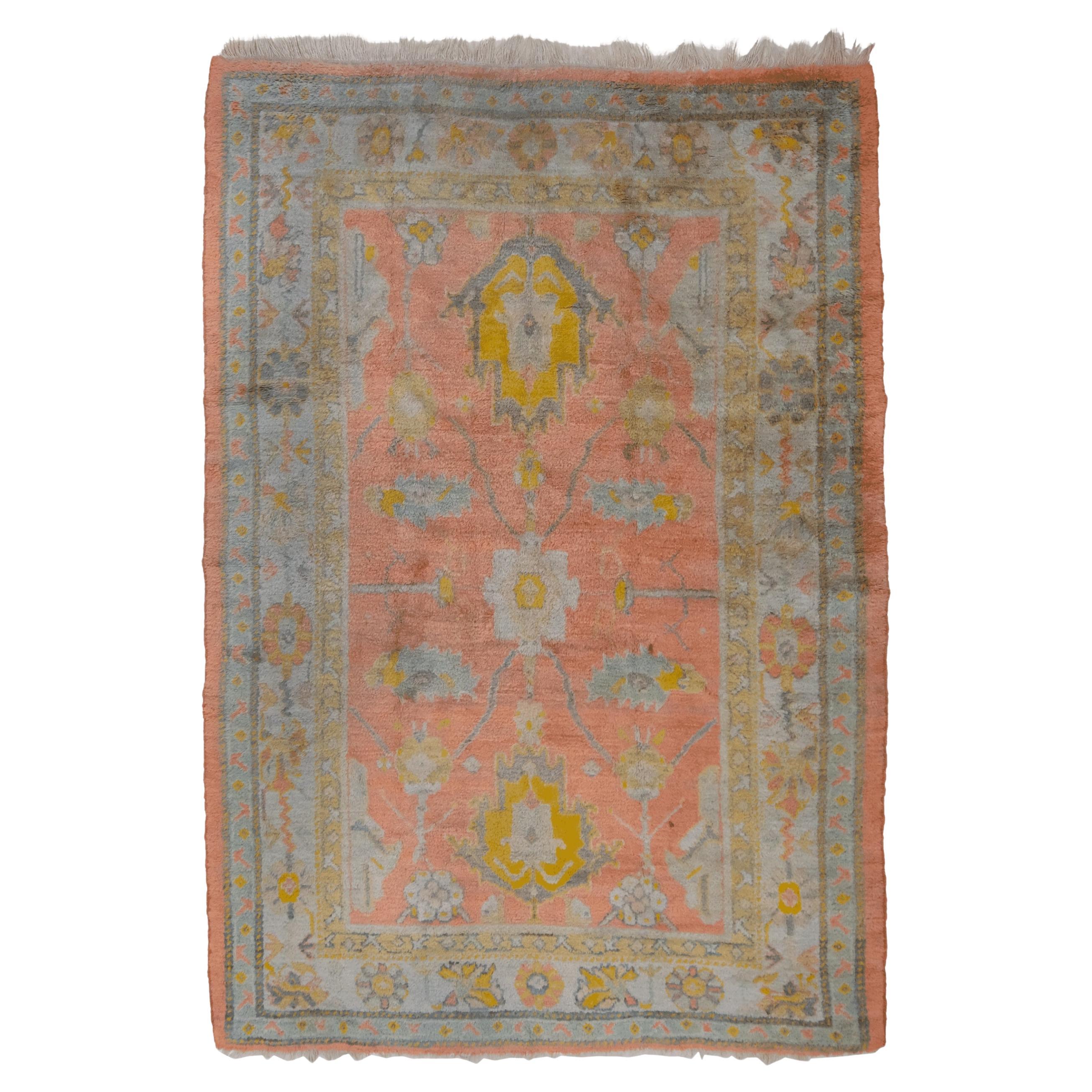 Antique Ushak Carpet - Late of 19th Century Ushak Carpet For Sale