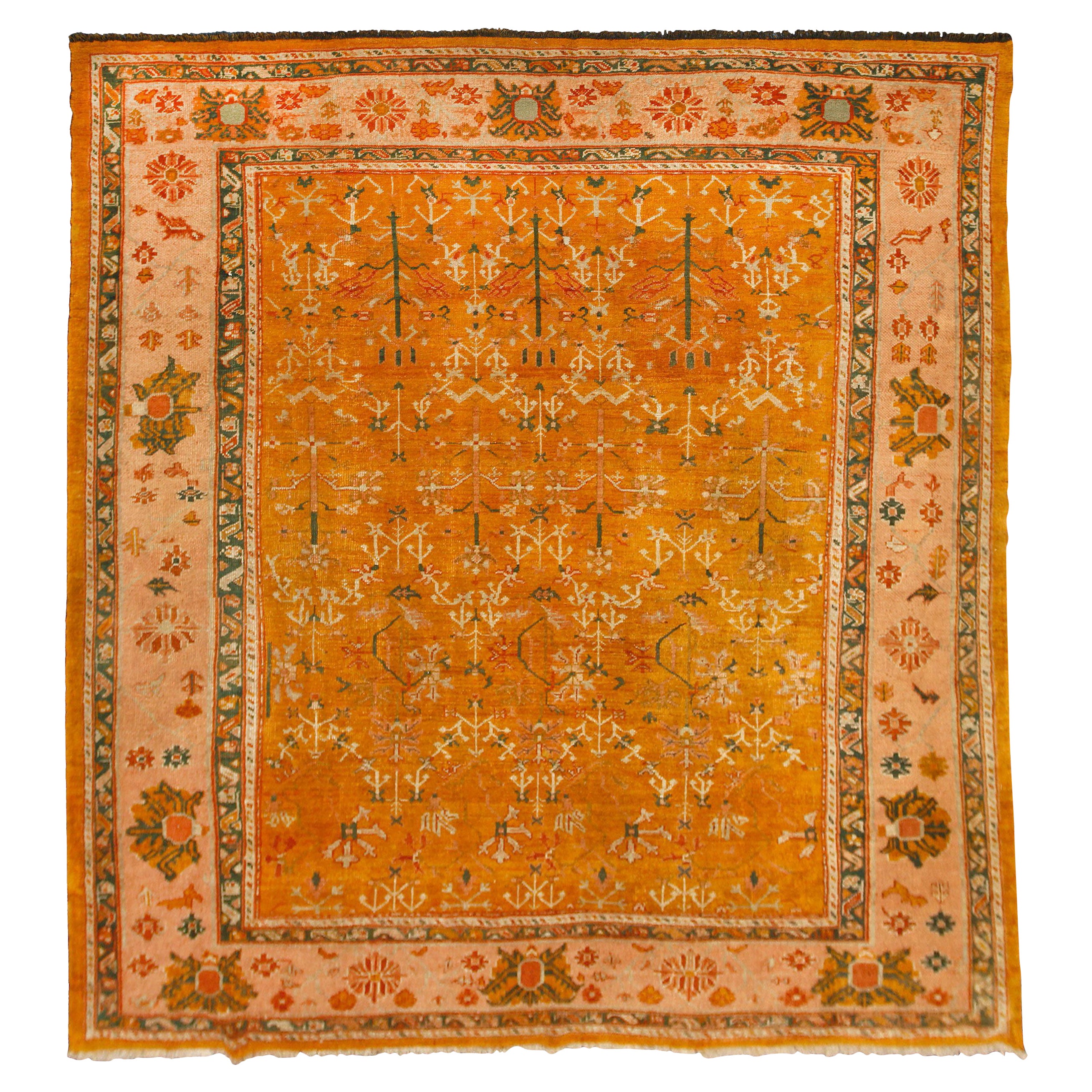 Alfombra antigua Ushak, Anatolia occidental, finales del siglo XIX en venta