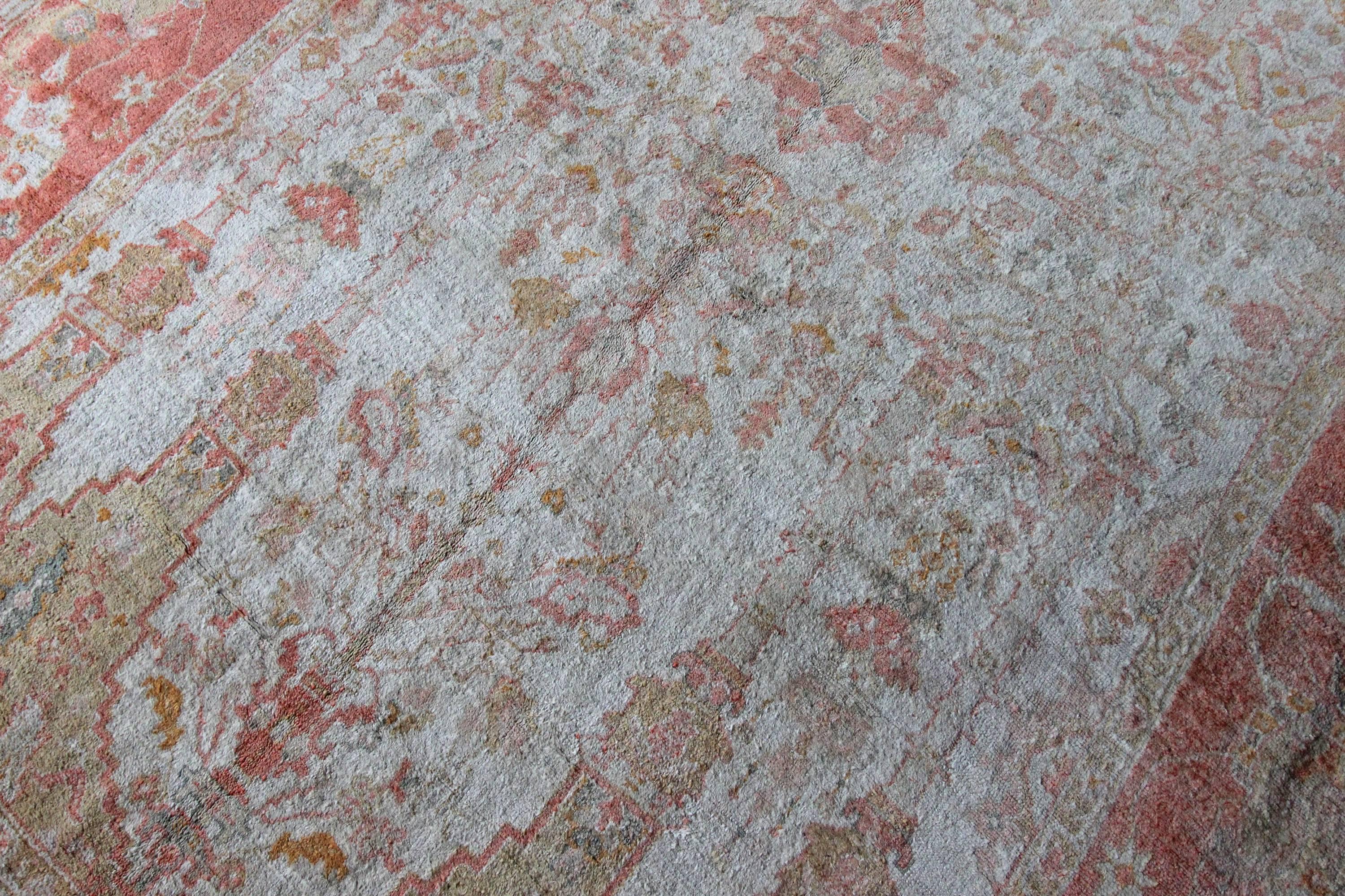 Hand-Woven Antique Ushak Carpet, Western Anatolia For Sale