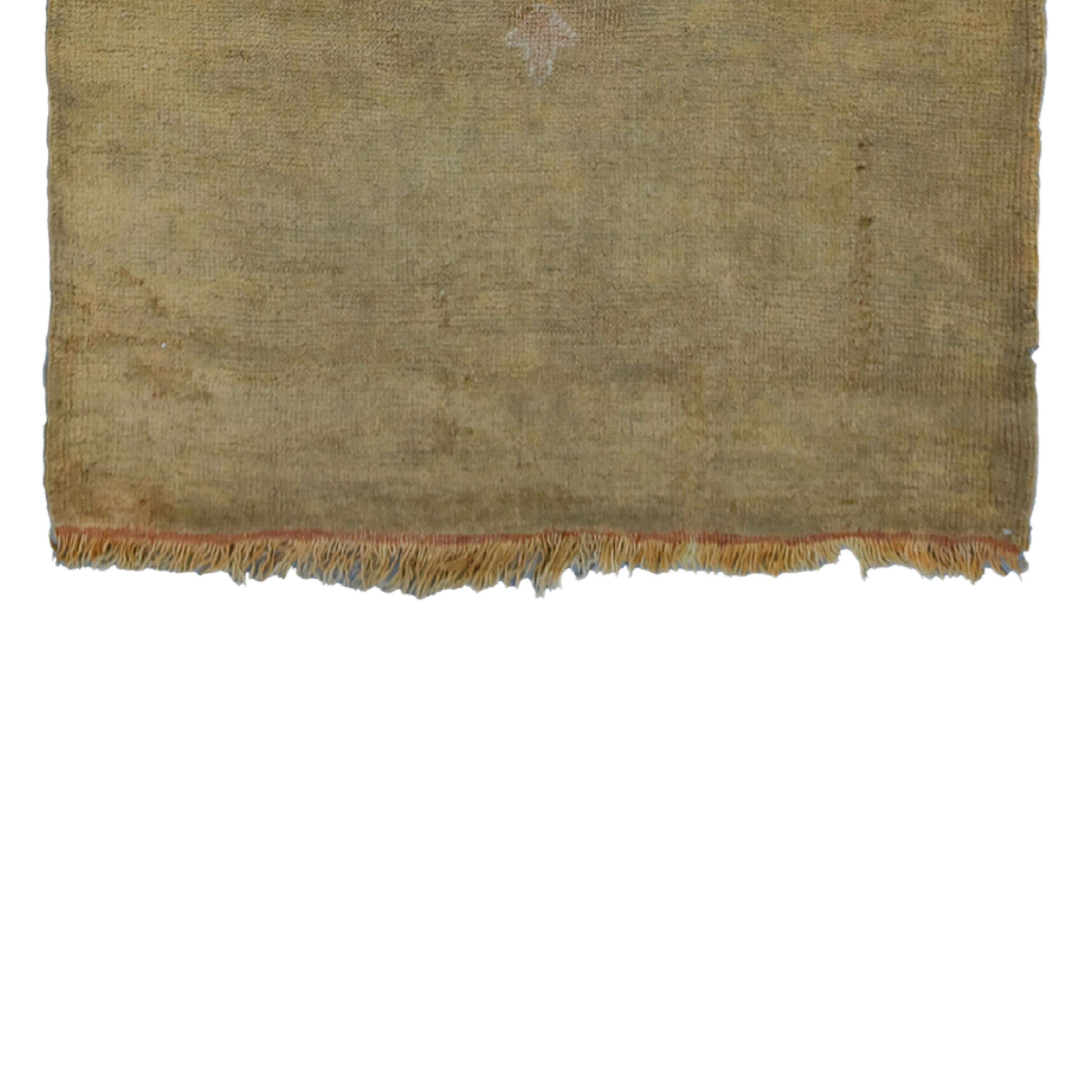 Antiker Ushak-Läufer - 19. Jahrhundert Ushak-Läufer, handgefertigter Teppich, türkischer Teppich (Wolle) im Angebot