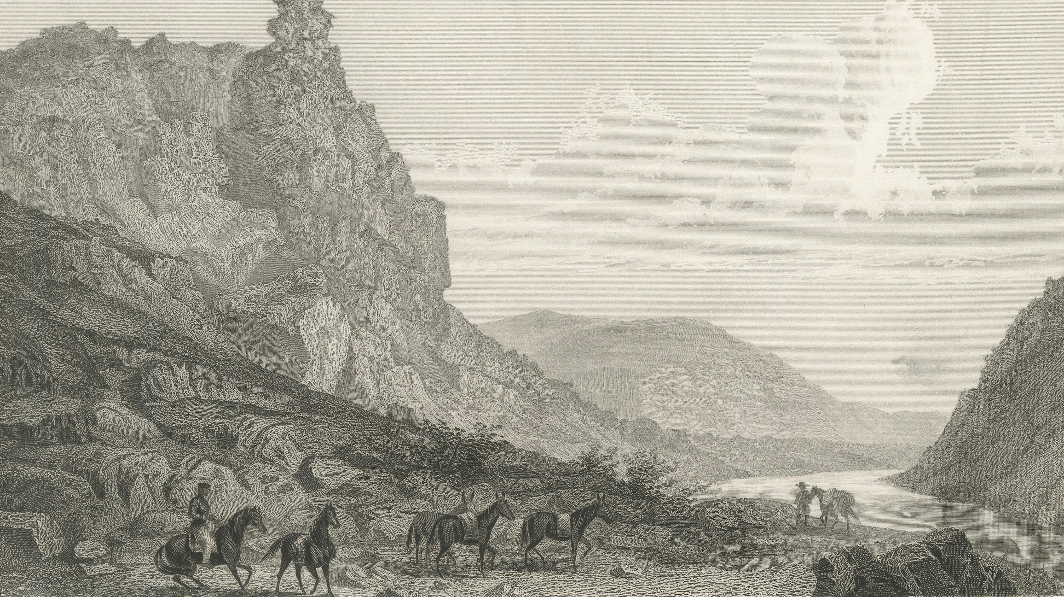 Antique Utah Canyon Print, Weber River & Sheep Rock Canyon View, 1861