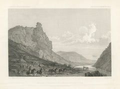 Antique Utah Canyon Print, Weber River & Sheep Rock Canyon View, 1861