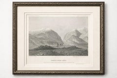 Antique Utah Landscape Print, Weber Canyon & Great Salt Lake Valley, 1861