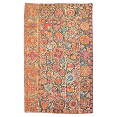 Antique Uzbek Bokhara Suzani Wall-Hanging Tapestry, Mid-19th Century