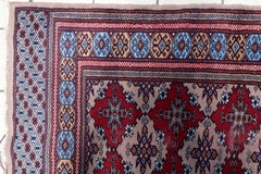 Ancien tapis ouzbek Bukhara, 1920, laine nouée à la main, 3.1' x 4.1' - 1C1204