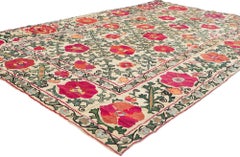 Late 19th Century Uzbek Bukhara Suzani Textile, Embroidered Wall Tapestry