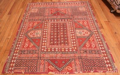 Antique Uzbek Embroidery Textile. Size: 5 ft 6 in x 6 ft 8 in