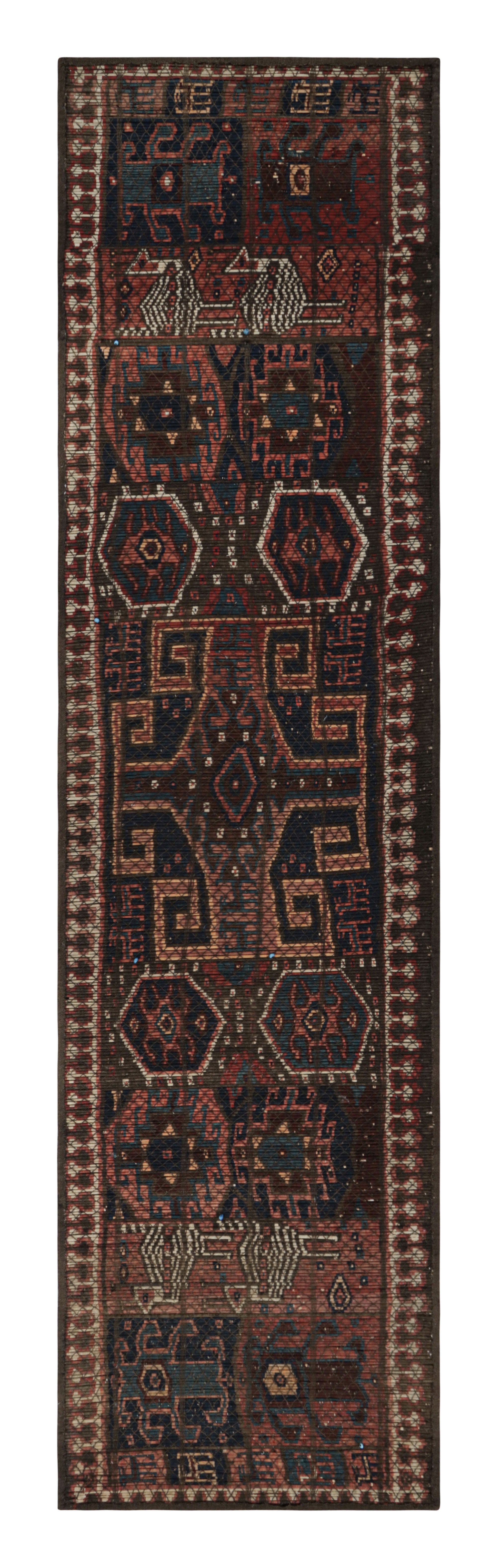 Antique Uzbek Extra-Long Runner Rug with Rare Reed Construction - Rug & Kilim