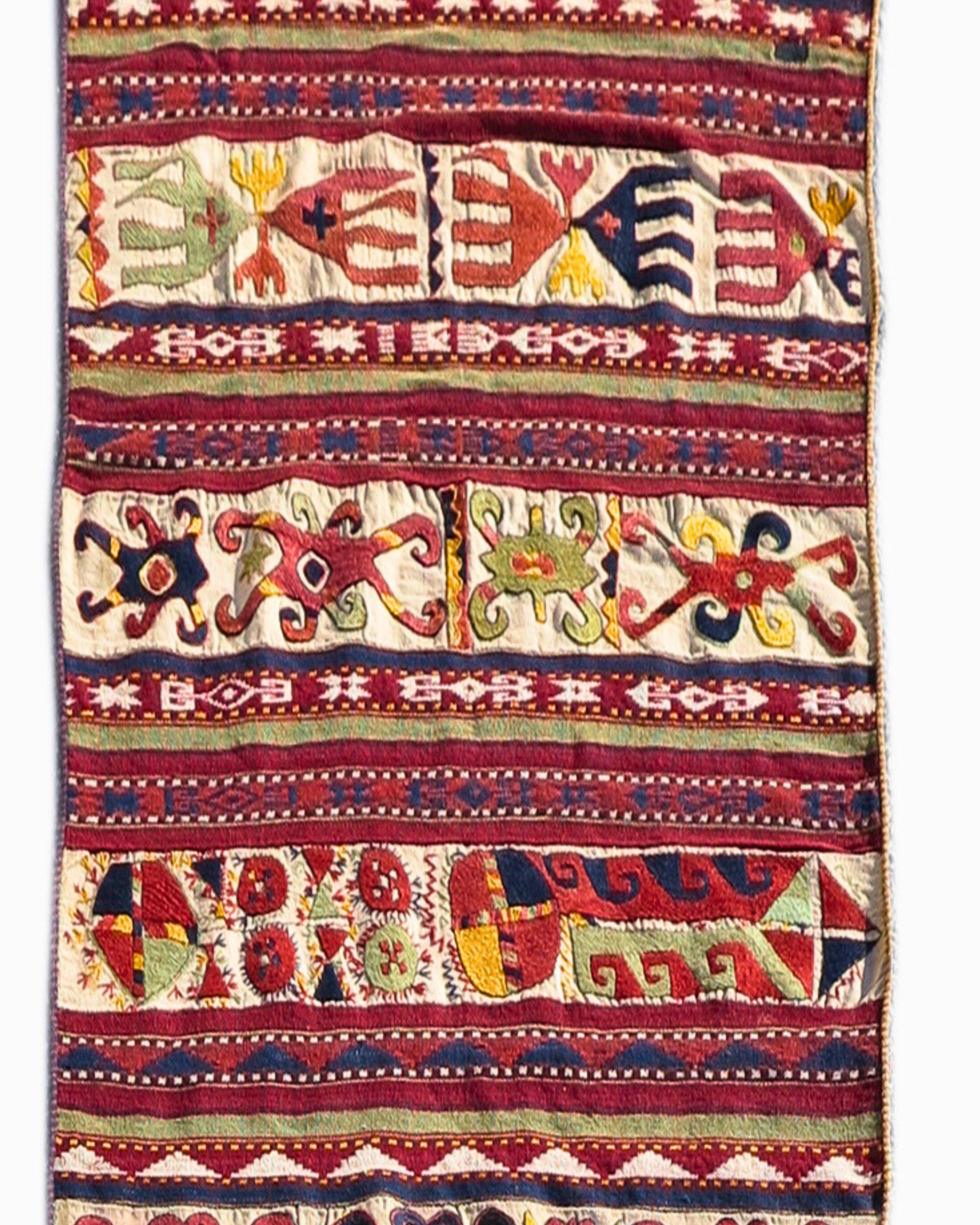 Central Asian Antique Uzbek Flatweave Long Rug, Early 20th Century For Sale
