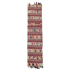 Used Uzbek Flatweave Long Rug, Early 20th Century
