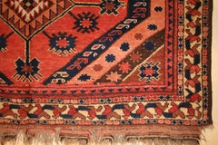 Antique Uzbek Geometric Design Tribal Rug
