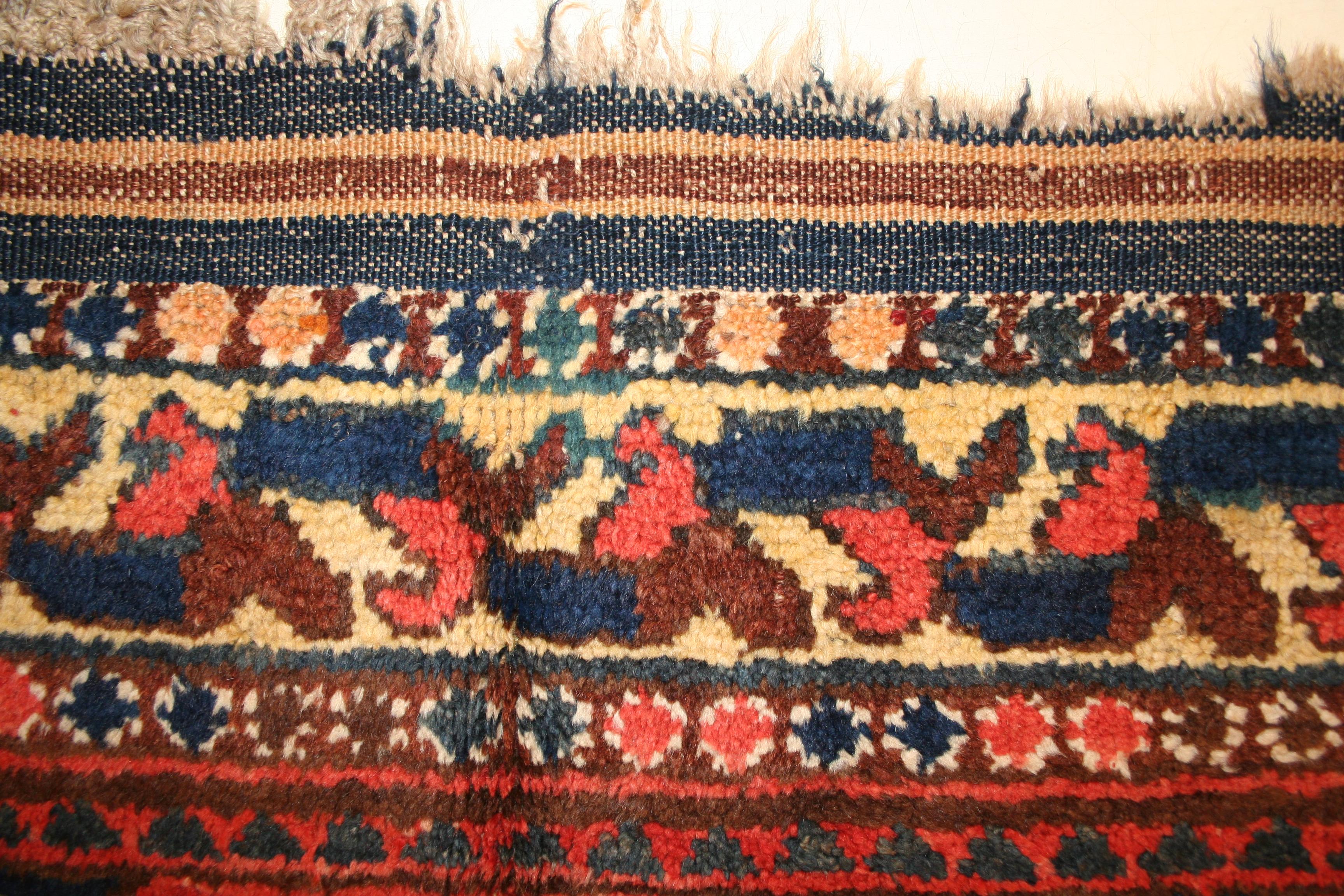 Antique Uzbek Geometric Design Tribal Rug  In Good Condition In Milan, IT