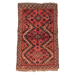Antique Uzbek Geometric Design Tribal Rug