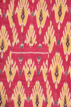 Antique Uzbek Ikat Panel, Mid-19th Century