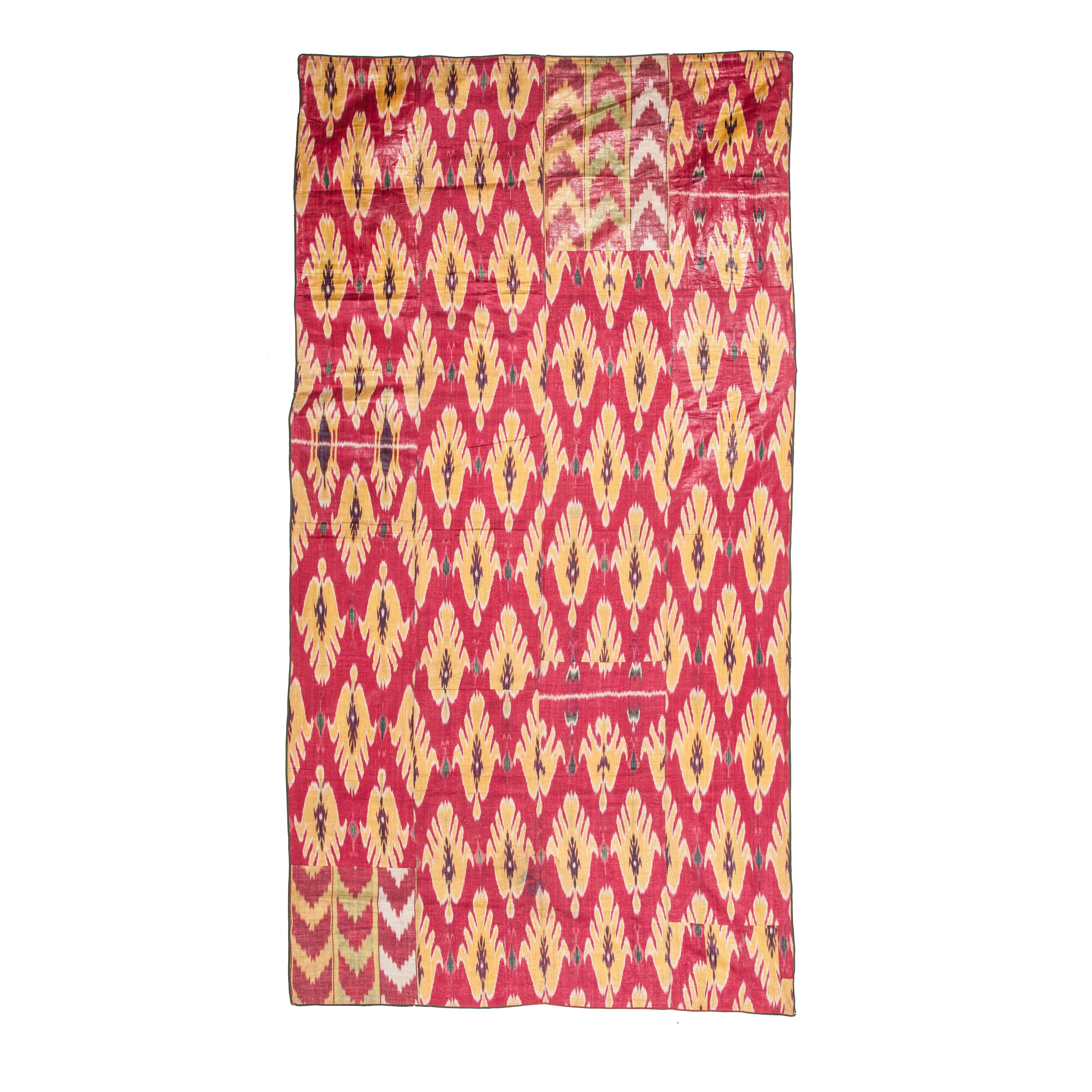 Antico pannello ikat uzbeko, metà del XIX secolo
