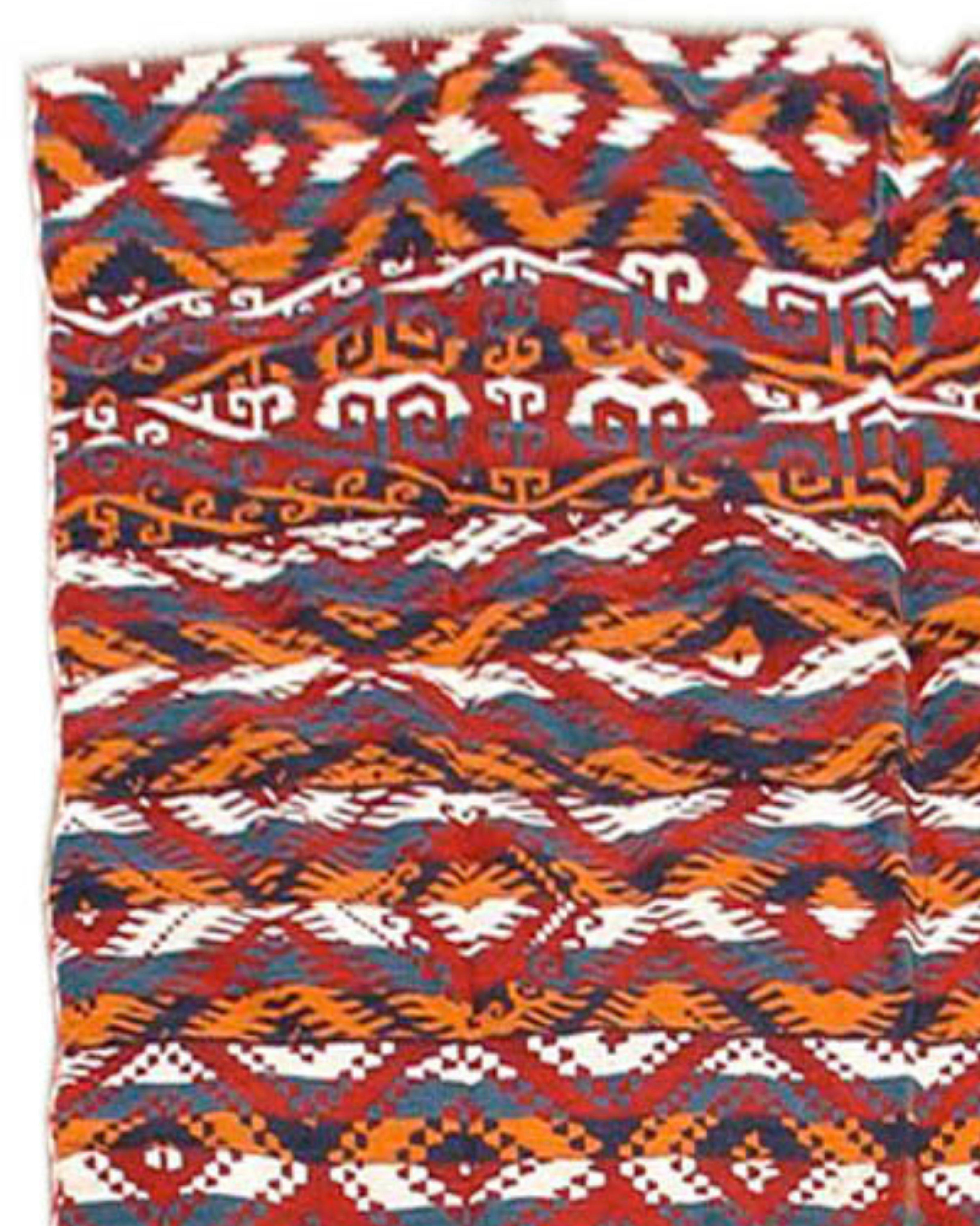 Central Asian Antique Uzbek Kilim, Early 20th Century For Sale