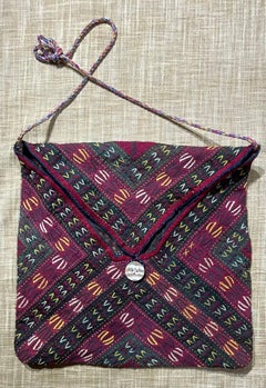 Antique Uzbek Lakai Tribal Bag – Hand-Embroidered Silk Suzani Side Bag