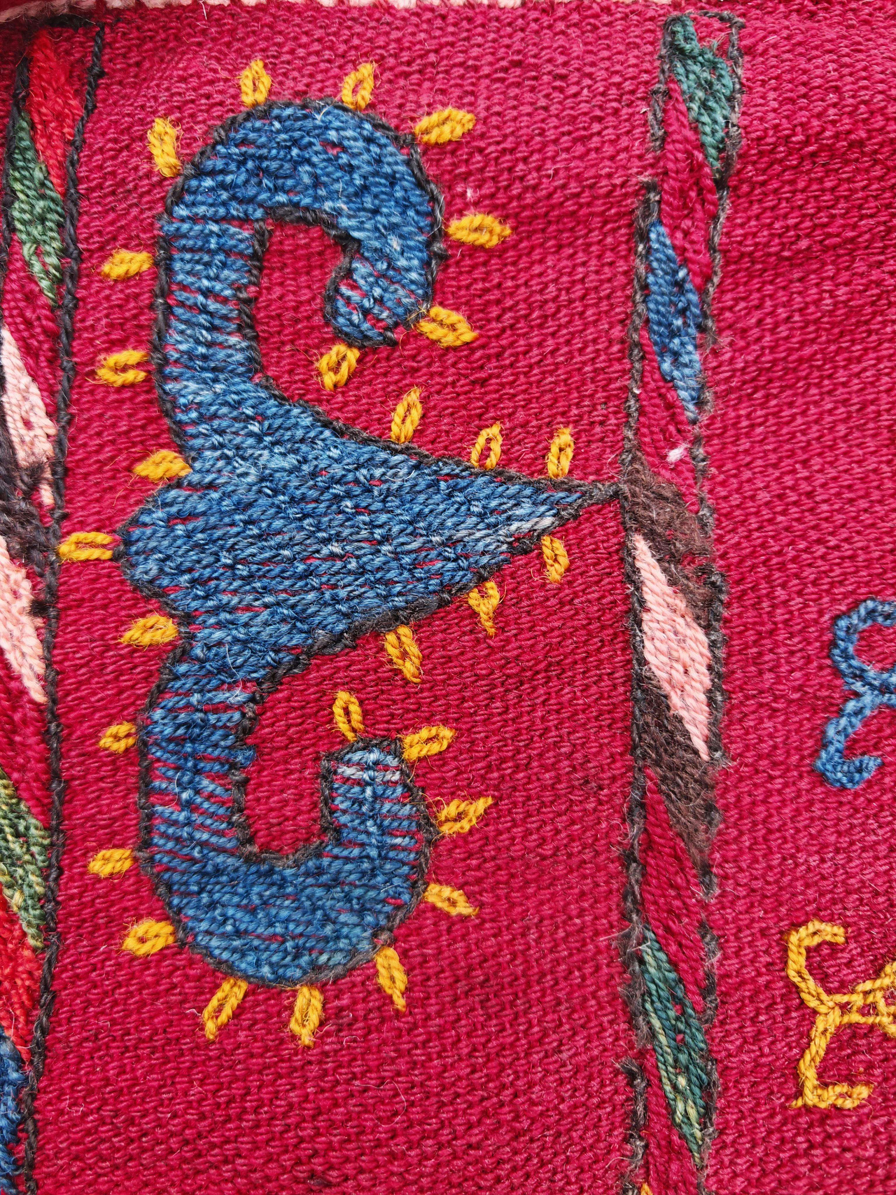 Tapis ancien ouzbek tissé à plat selon une technique mixte, début du 20e siècle en vente 6