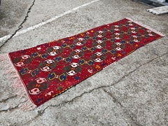 Antique Uzbek Mixed Technique Flatwoven Rug, Early 20th Century