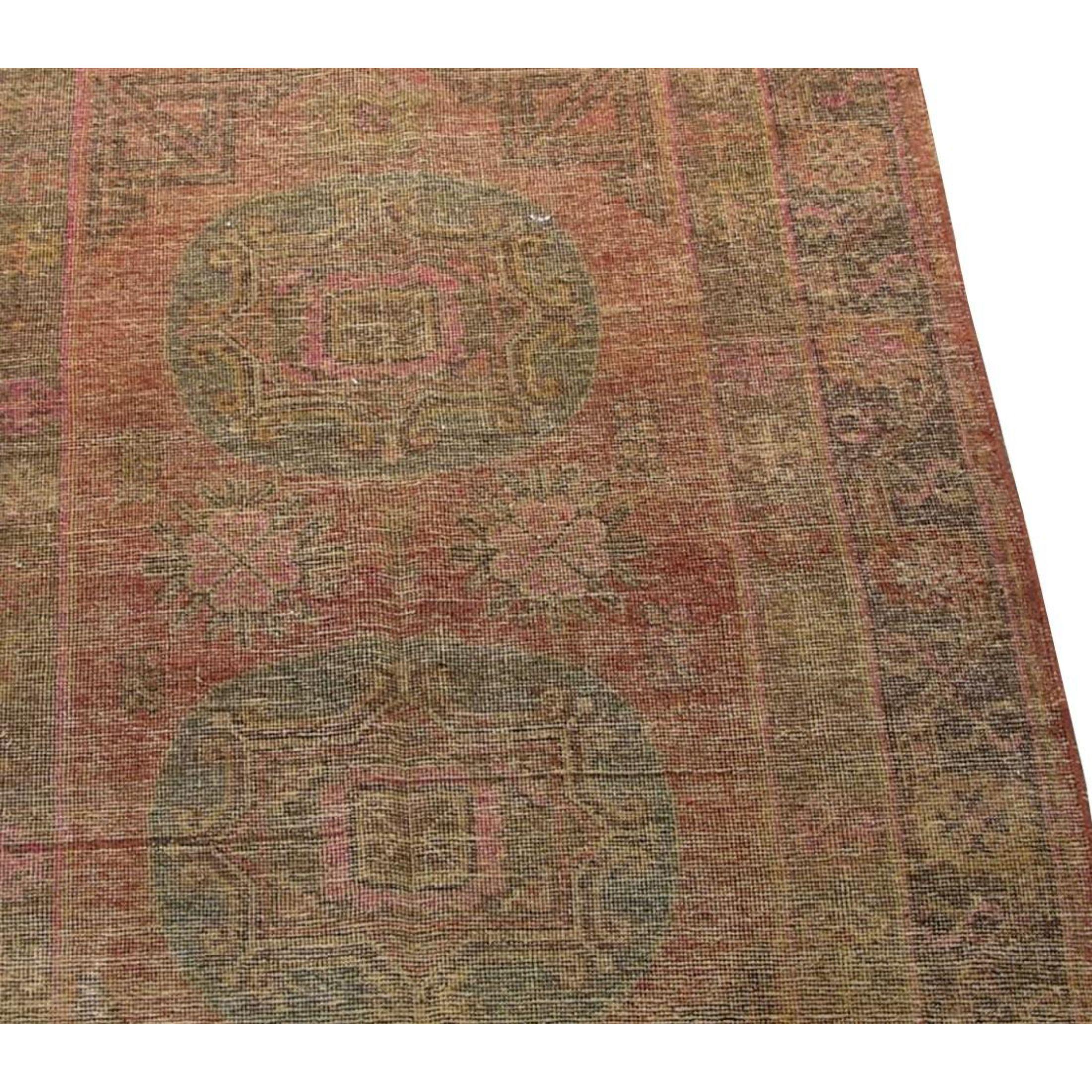 Antique Uzbek Samarkand Tribal Rug 7'7'' X 4'3'' In Good Condition For Sale In Los Angeles, US