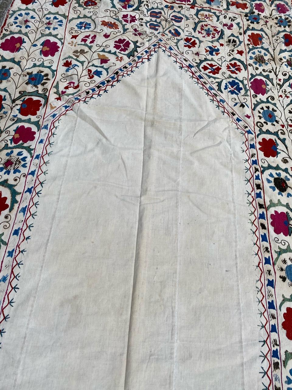 Silk Antique Uzbek Suzani Embroidery