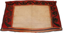 Antique Uzbek Tribal Felt Saddle Cover Rug