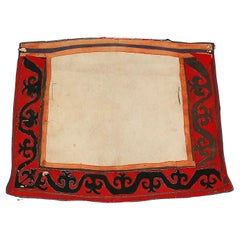 Antique Uzbek Tribal Felt Saddle Cover Rug
