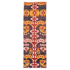 Fragment d'Ikat ancien en velours ouzbek, fin C.C.