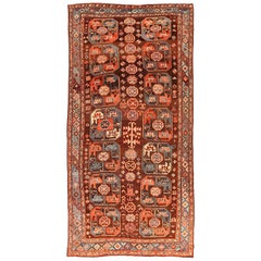 Antique Uzbekistan Area Rug Samarghand Design