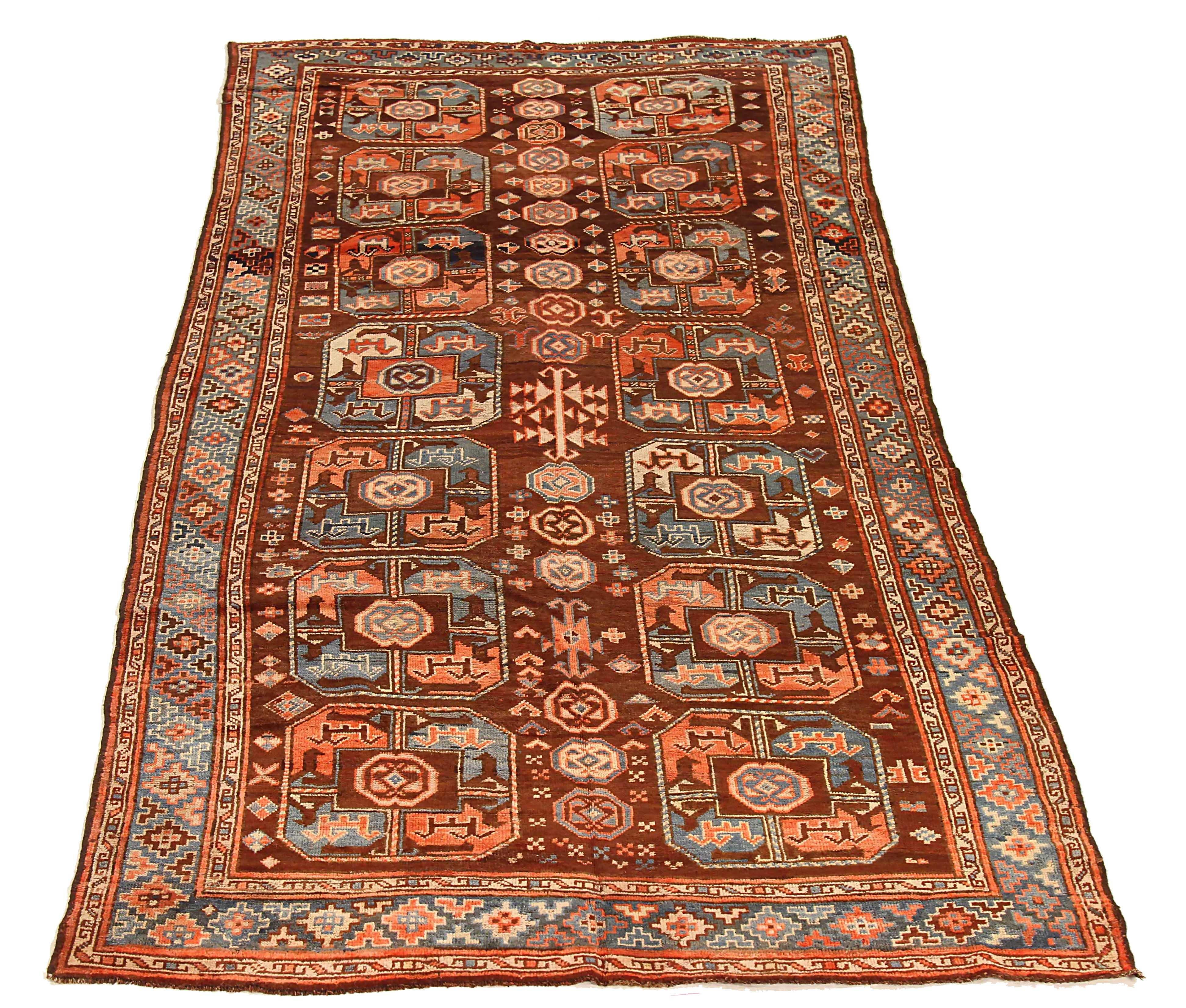 Antique Uzbekistan area rug handwoven from the finest sheep’s wool. It’s colored with all-natural vegetable dyes that are safe for humans and pets. It’s a traditional Samarghand design handwoven by expert artisans. It’s a lovely area rug that can be