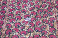 Antique Uzbekistan Suzani Rug 6'2'' x 7'11''