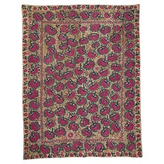 Antiker Suzani-Teppich aus Usbekistan 6'2'' x 7'11''