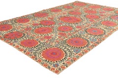 Late 19th Century Uzbekistan Shakhrisyabz Suzani Textile, Embroidered Tapestry