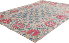 19th Century Uzbek Bukhara Suzani Textile, Embroidered Wall Tapestry