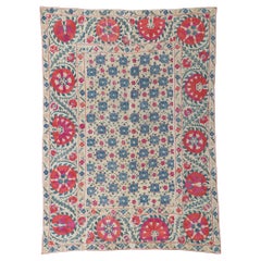 Antique Uzbekistan Suzani Tapestry Wall Hanging
