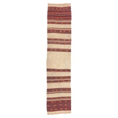 Antique Uzbekistan Tatar Tribe Safid Flat-Weave Rug