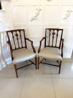 Antique Victorian Mahogany Dining Chairs Set of 8 Carvers Newly Upholstered